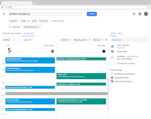 Kalendarz Google - planowanie spotkań